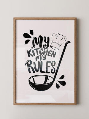 Kochmütze Spruch Schwarz-Weiß