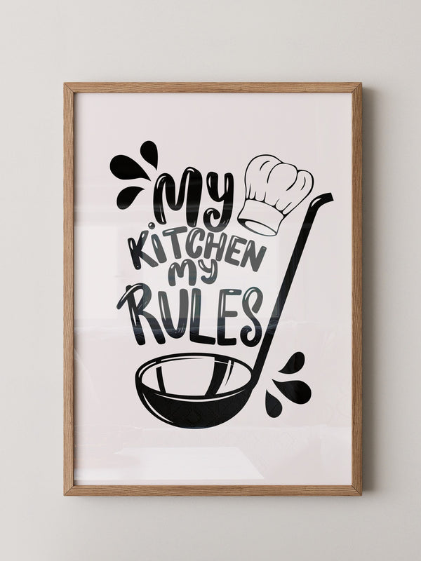 Kochmütze Spruch Schwarz-Weiß