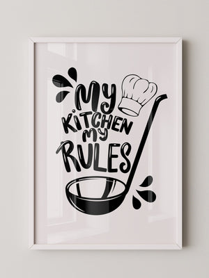 Kochmütze Spruch Schwarz-Weiß