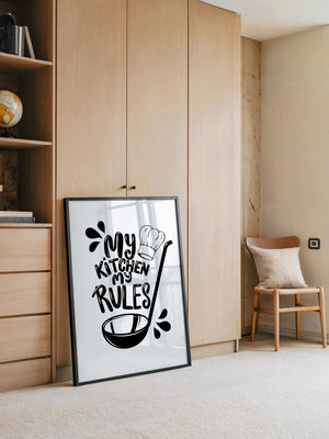 Kochmütze Spruch Schwarz-Weiß