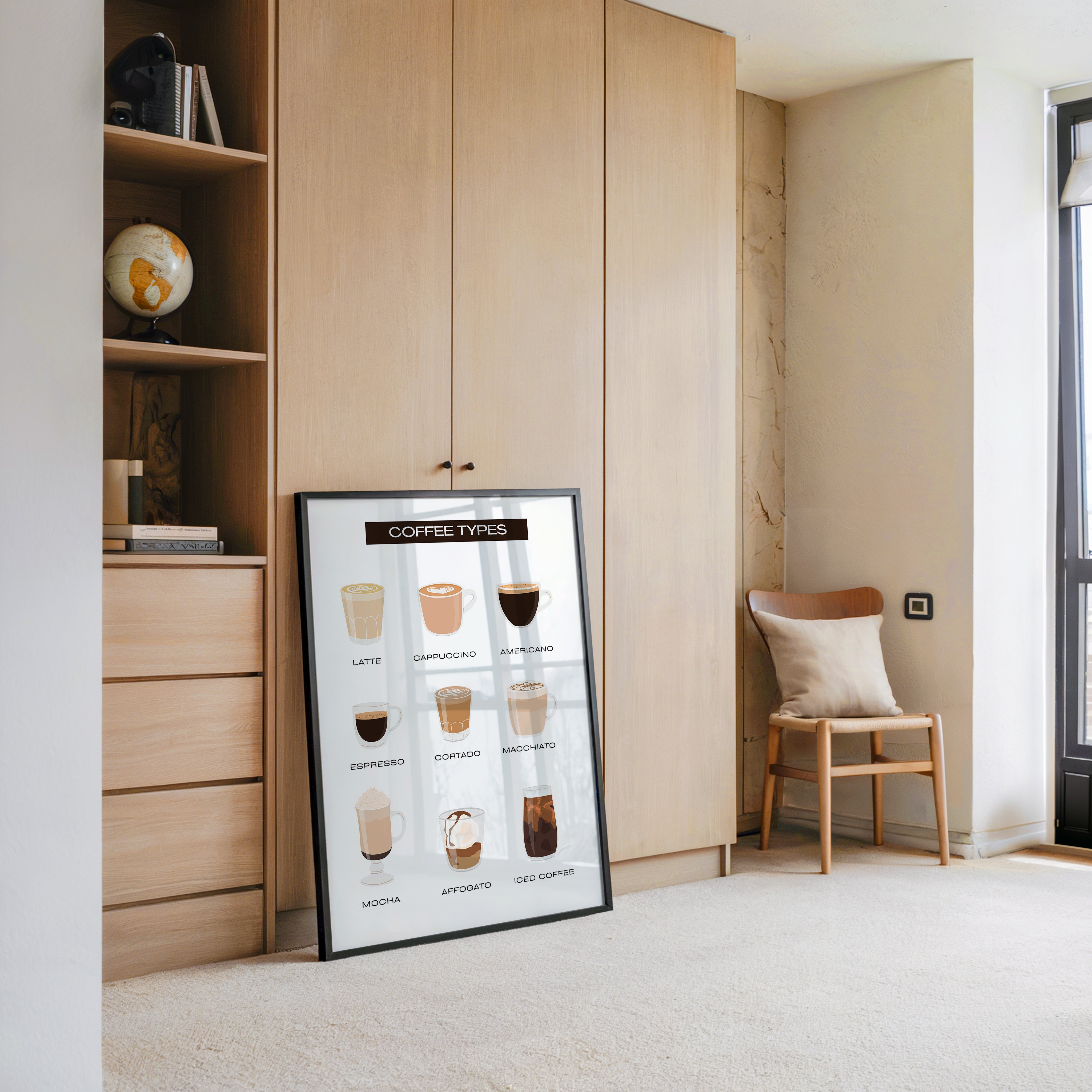 Kaffeevariationen Illustrativ Helles Design