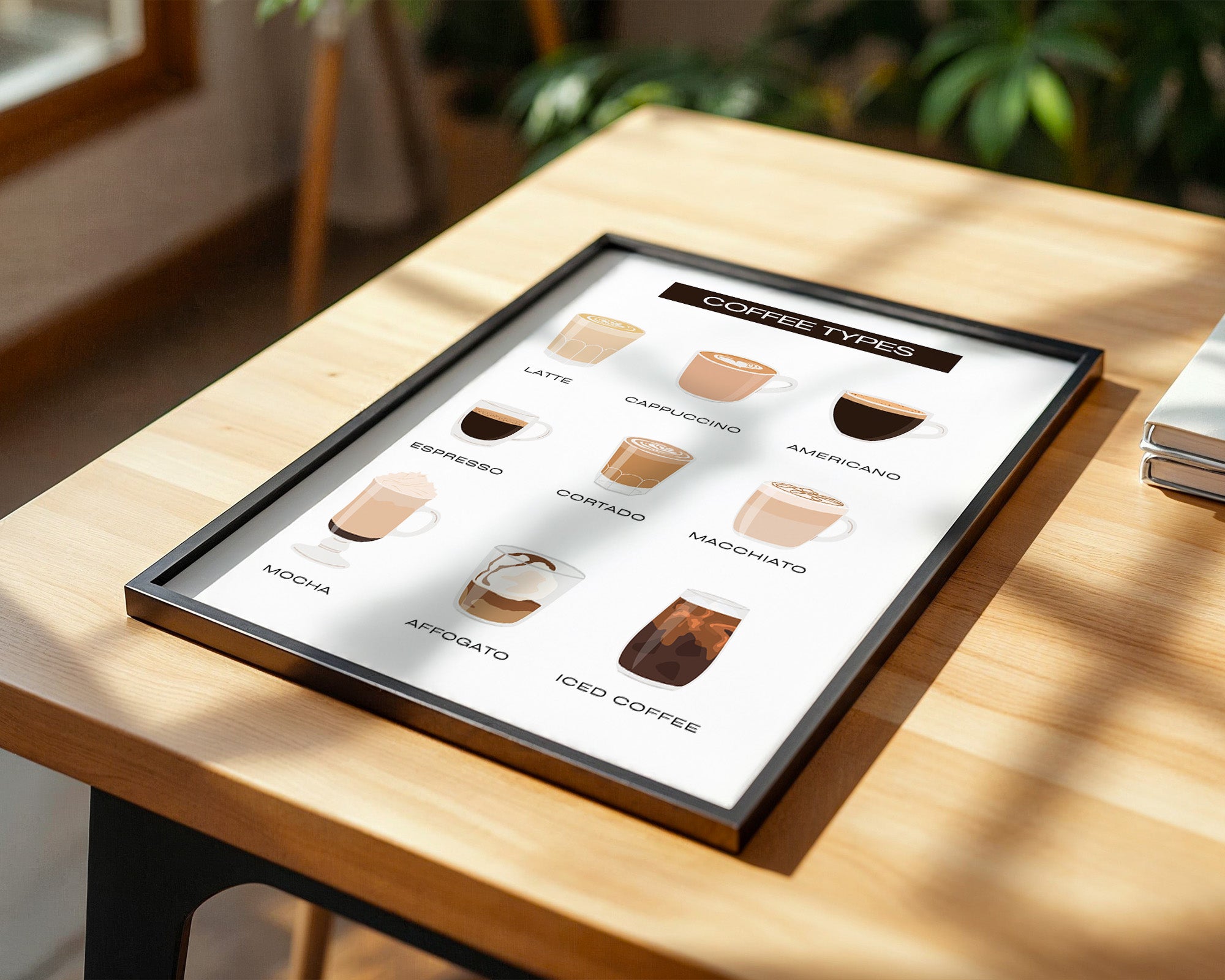 Kaffeevariationen Illustrativ Helles Design