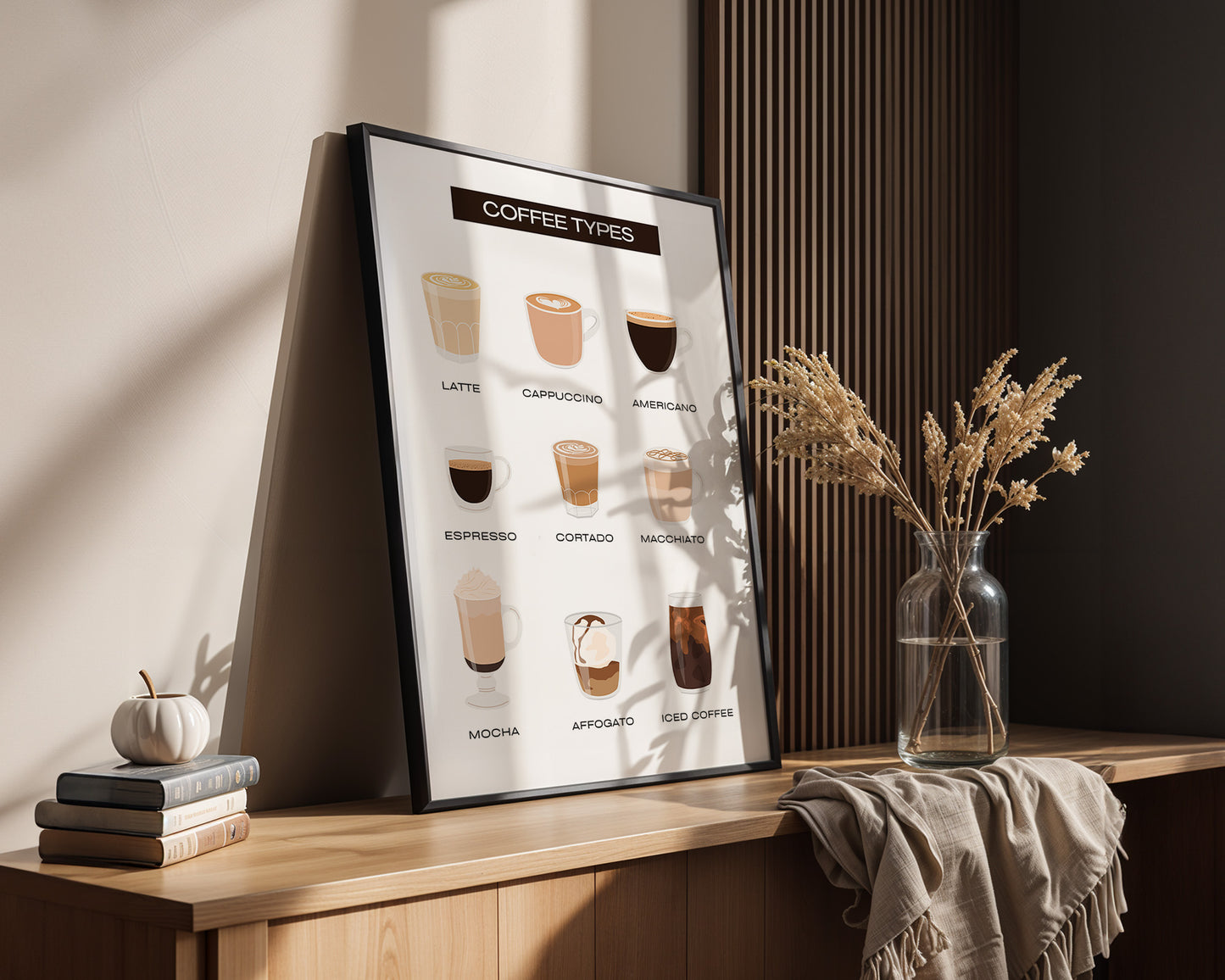 Kaffeevariationen Illustrativ Helles Design