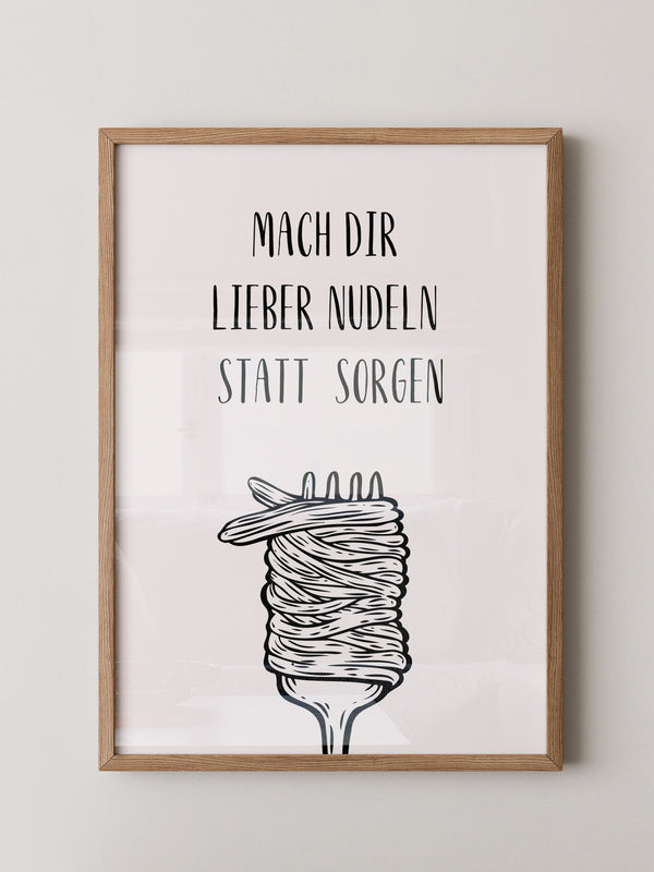 Nudeln Gabel Zeichnung witzig