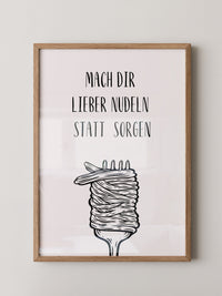 Nudeln Gabel Zeichnung witzig