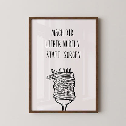 Nudeln Gabel Zeichnung witzig
