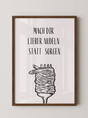 Nudeln Gabel Zeichnung witzig