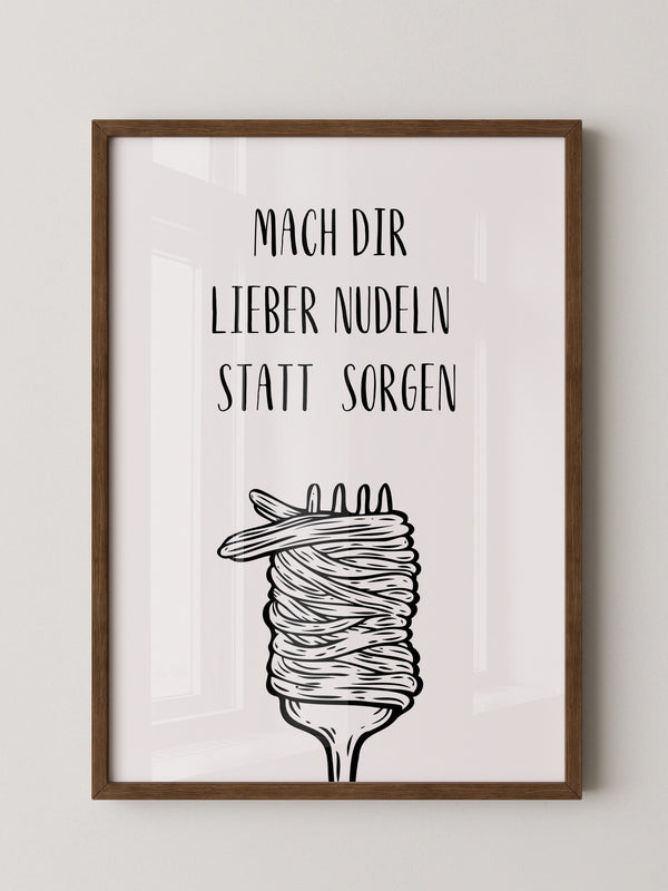 Nudeln Gabel Zeichnung witzig