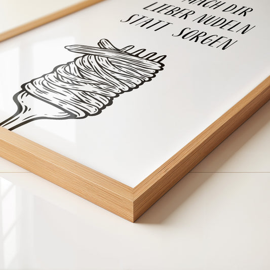 Nudeln Gabel Zeichnung witzig