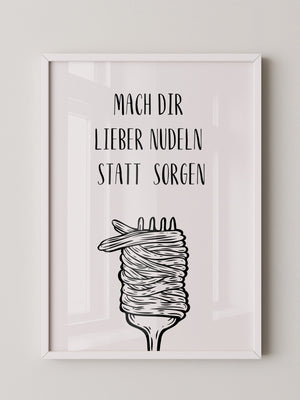 Nudeln Gabel Zeichnung witzig