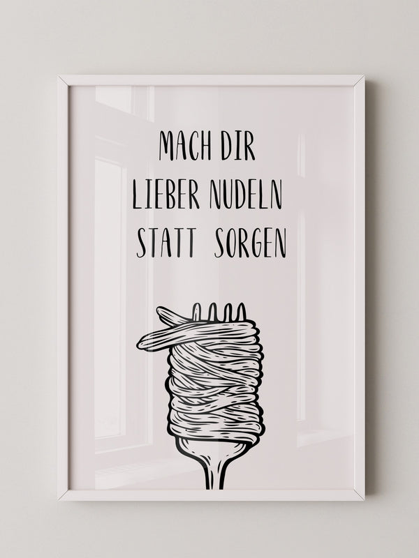 Nudeln Gabel Zeichnung witzig