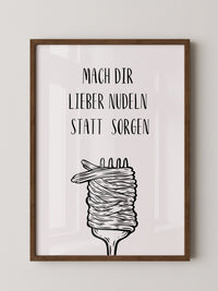 Nudeln Gabel Zeichnung witzig