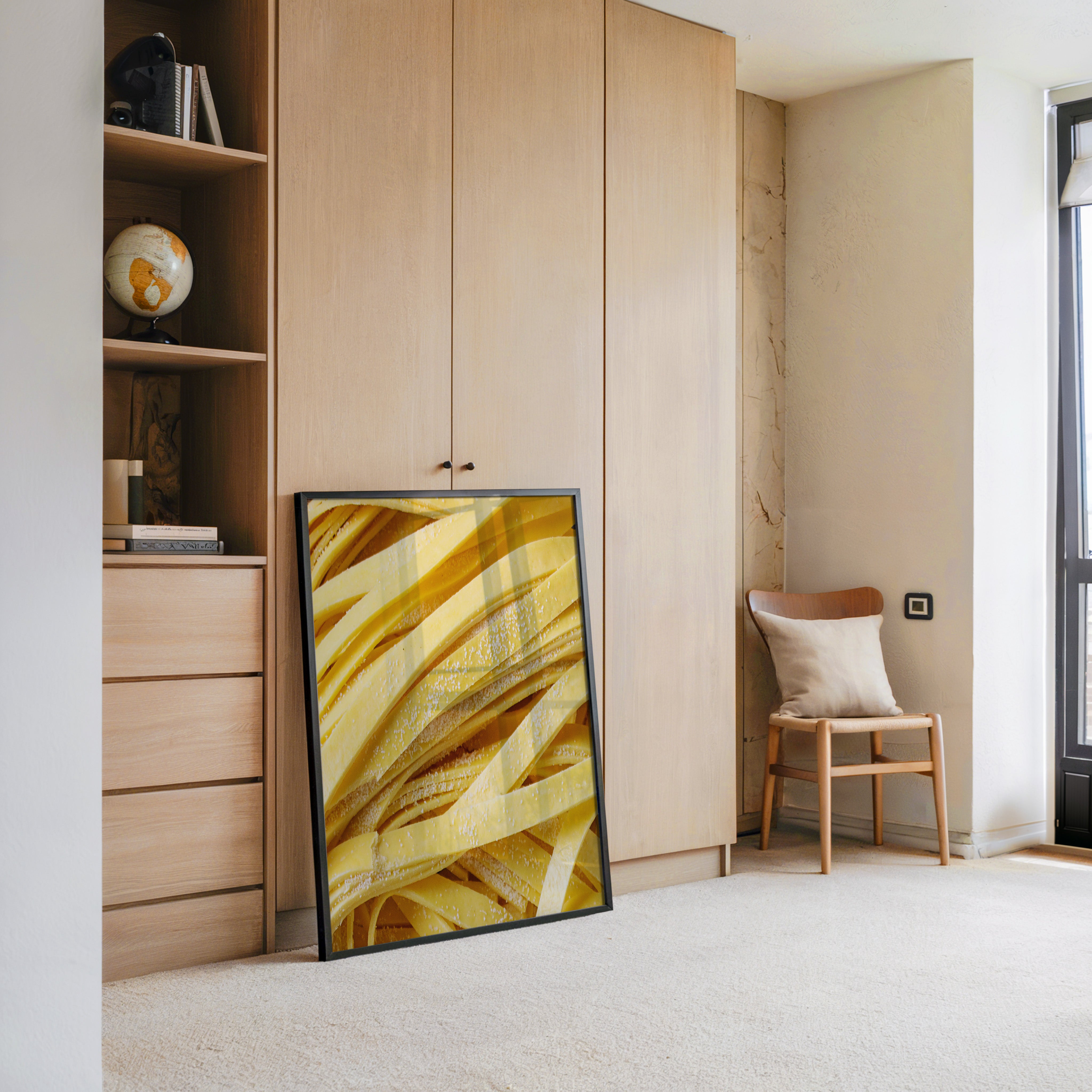 Pasta Nahaufnahme Textur Gelb