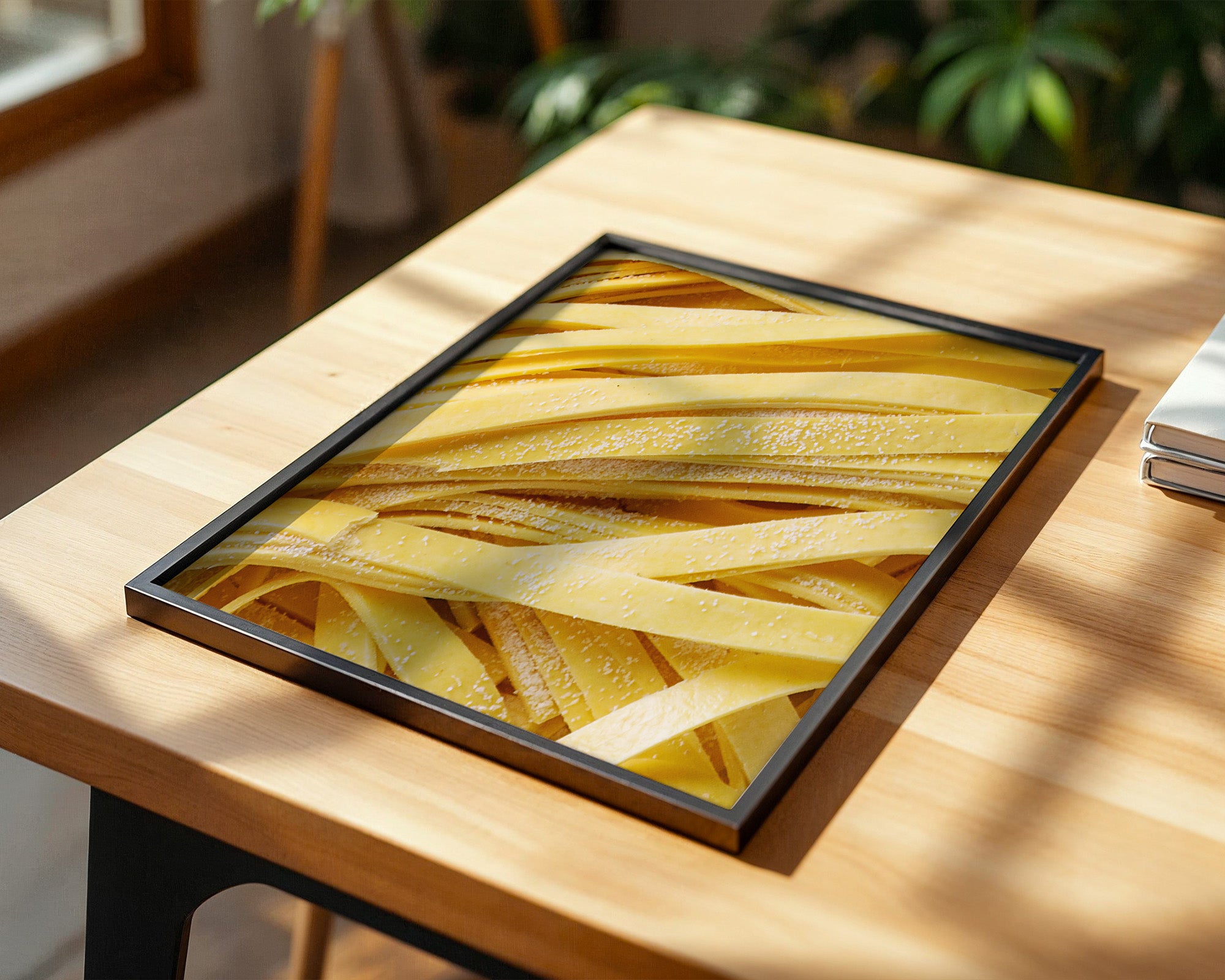 Pasta Nahaufnahme Textur Gelb