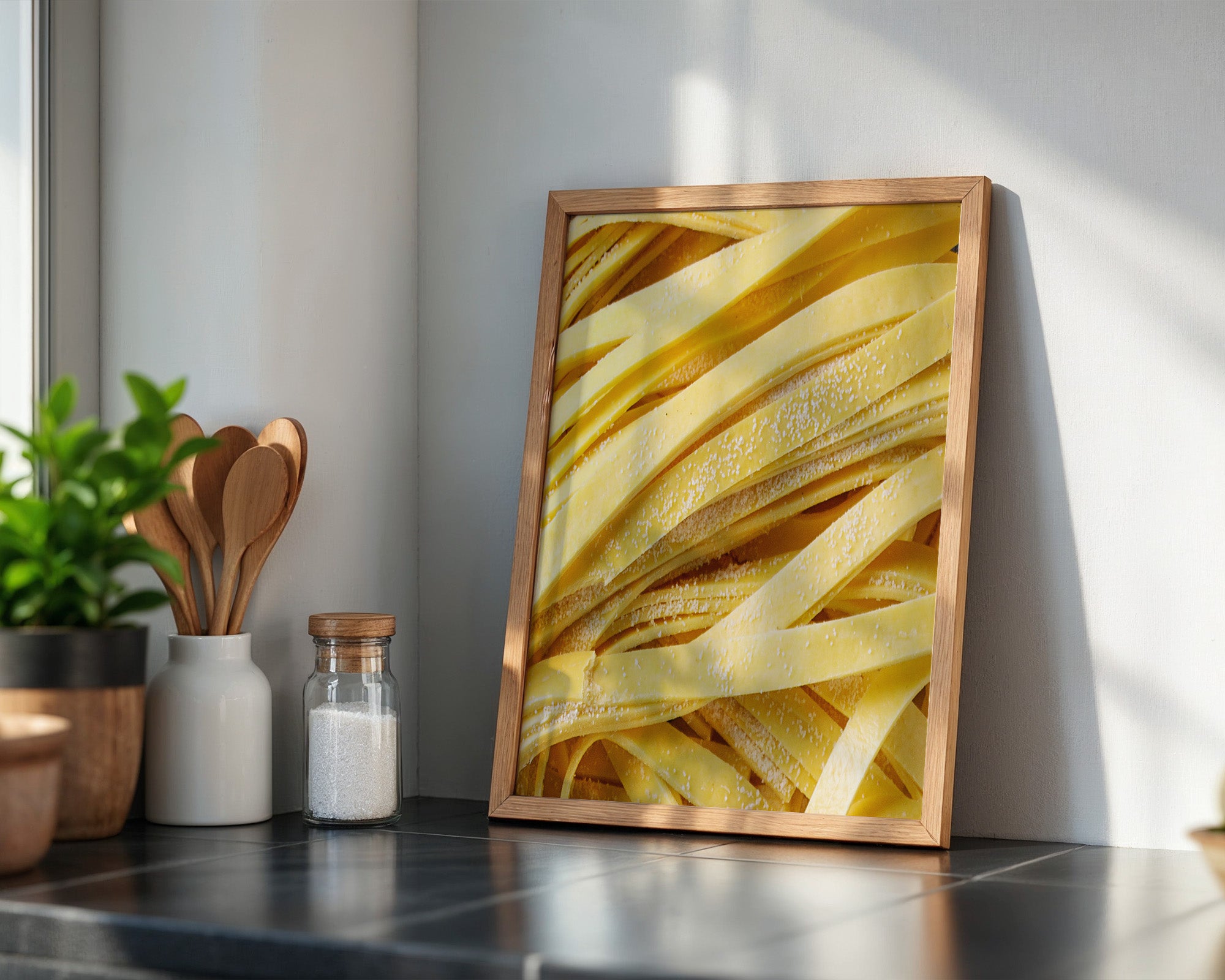 Pasta Nahaufnahme Textur Gelb