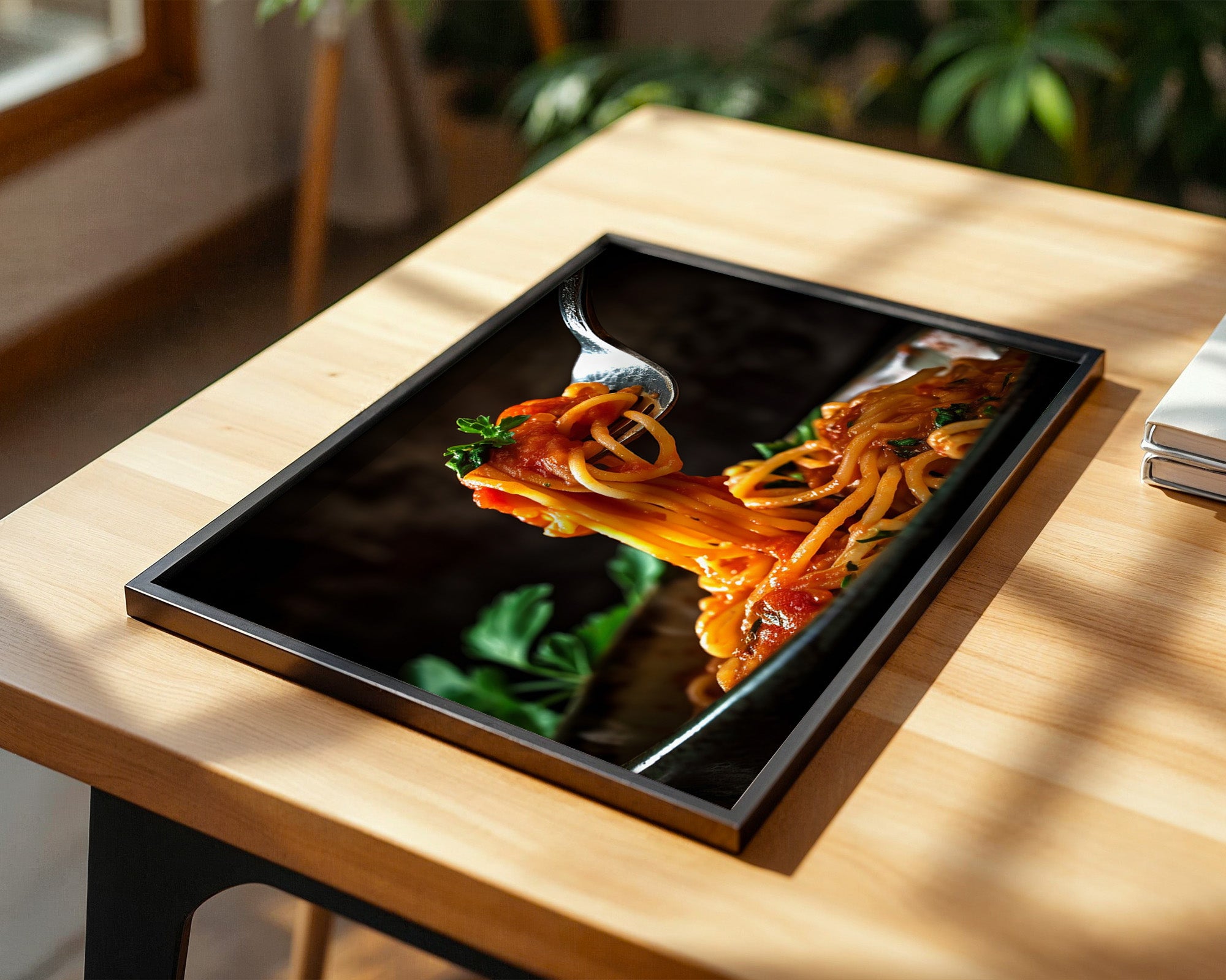 Spaghetti Gabel Nahaufnahme