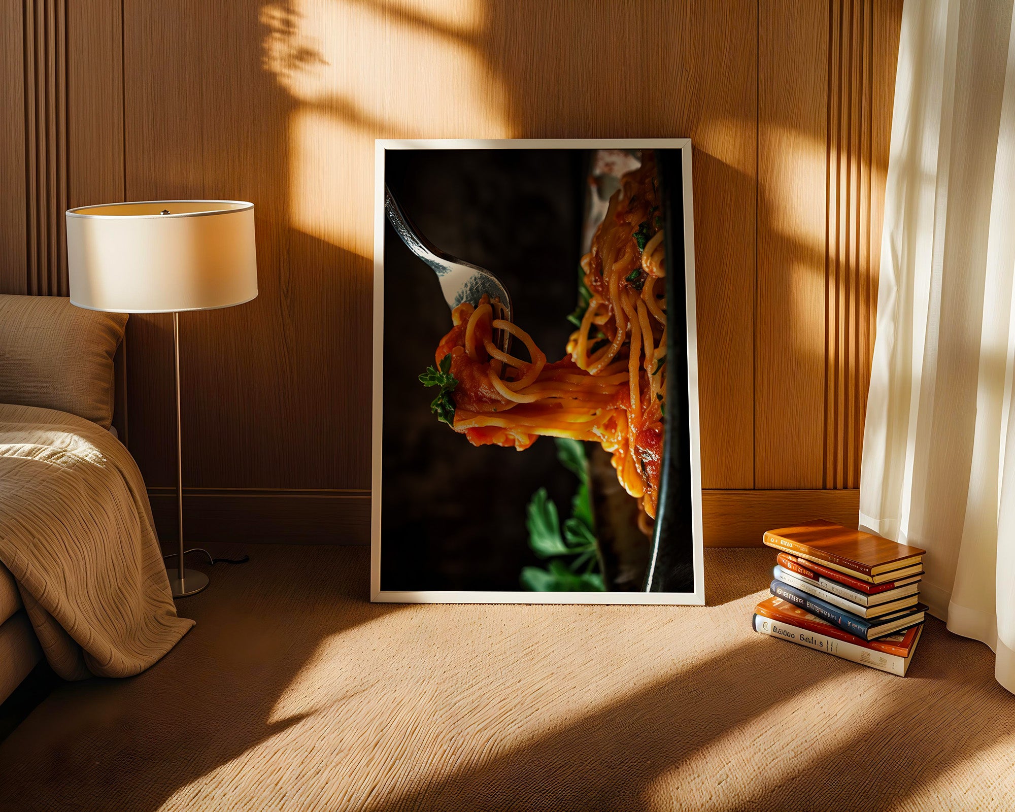 Spaghetti Gabel Nahaufnahme