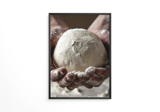 Teigkugel Hände Nahaufnahme