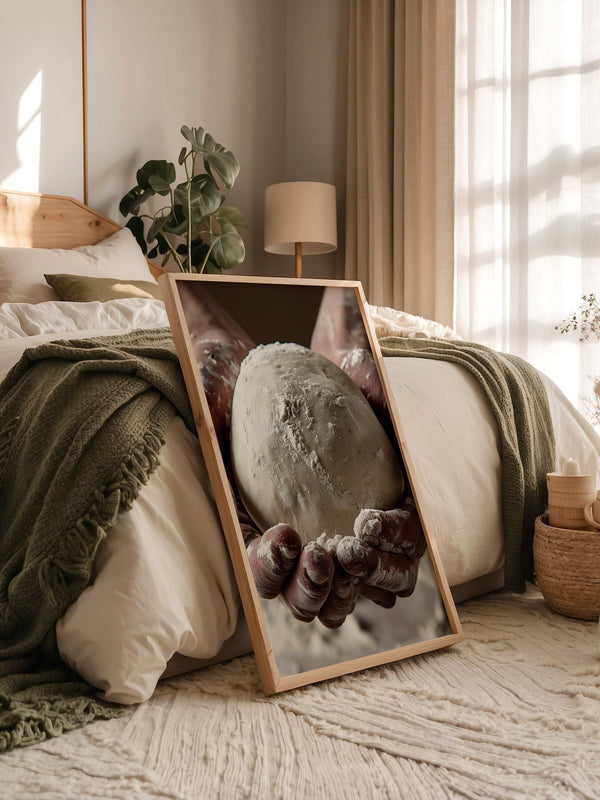 Teigkugel Hände Nahaufnahme