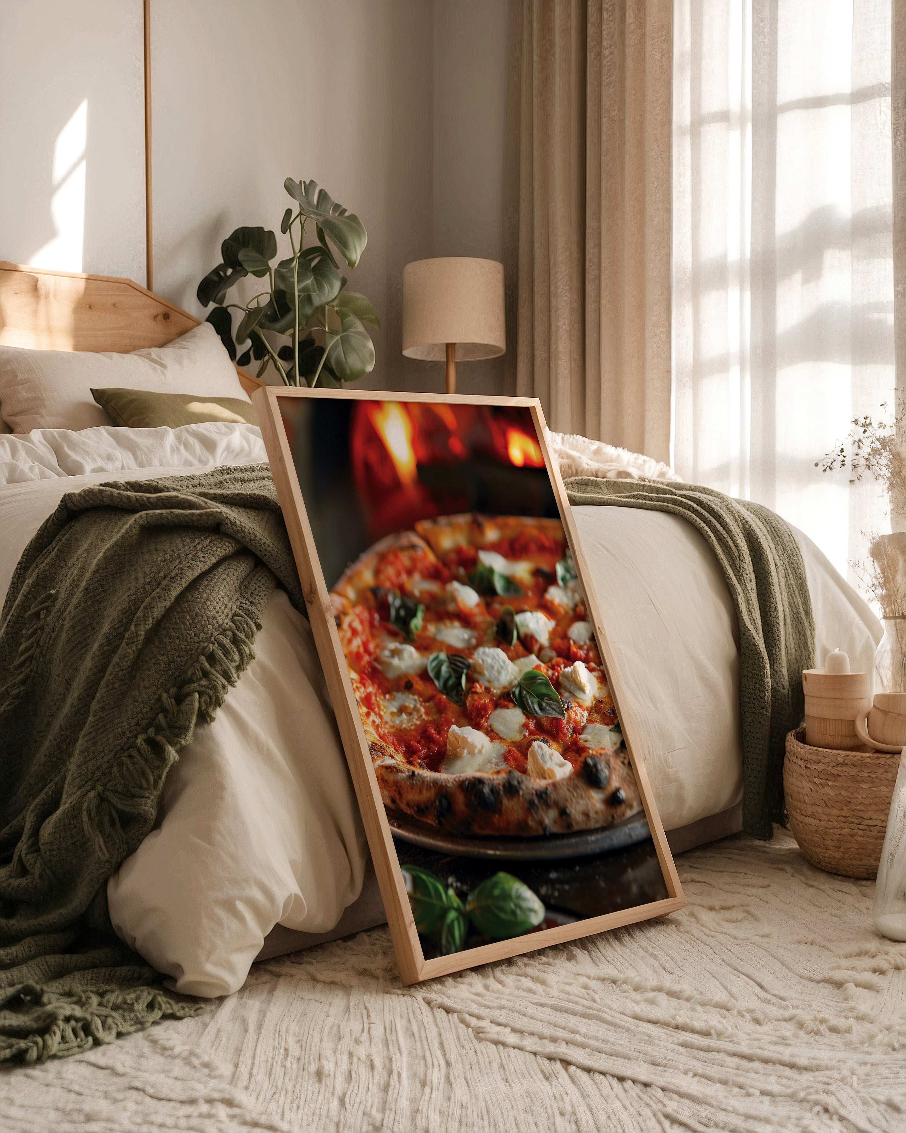 Pizza Basilikum Feuerromantik