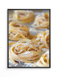 Tagliatelle Nahaufnahme Mehl