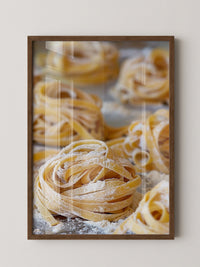 Tagliatelle Nahaufnahme Mehl