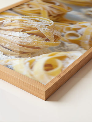Tagliatelle Nahaufnahme Mehl