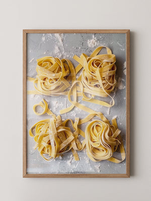 Tagliatelle Teig Nester Draufsicht