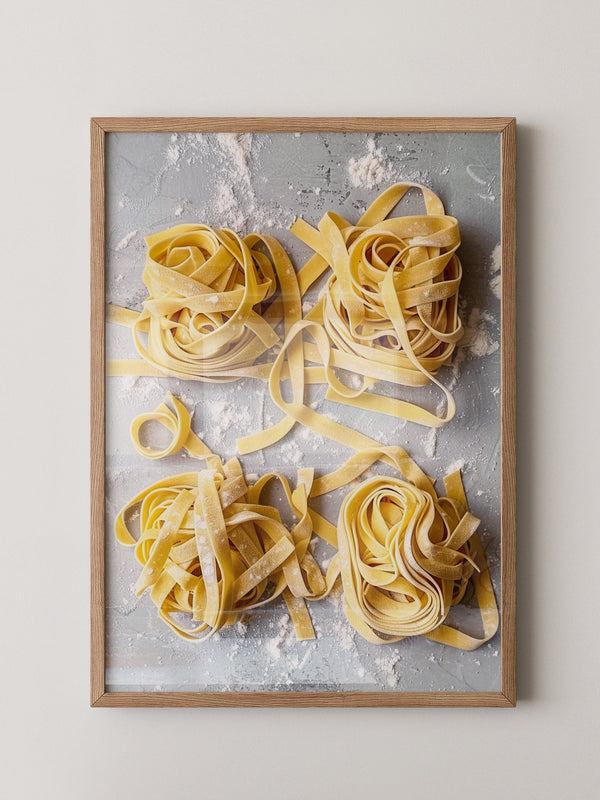 Tagliatelle Teig Nester Draufsicht