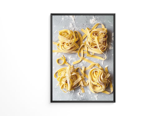 Tagliatelle Teig Nester Draufsicht