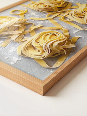 Tagliatelle Teig Nester Draufsicht