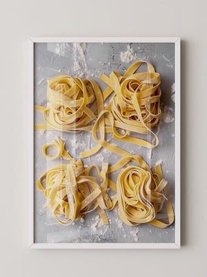 Tagliatelle Teig Nester Draufsicht