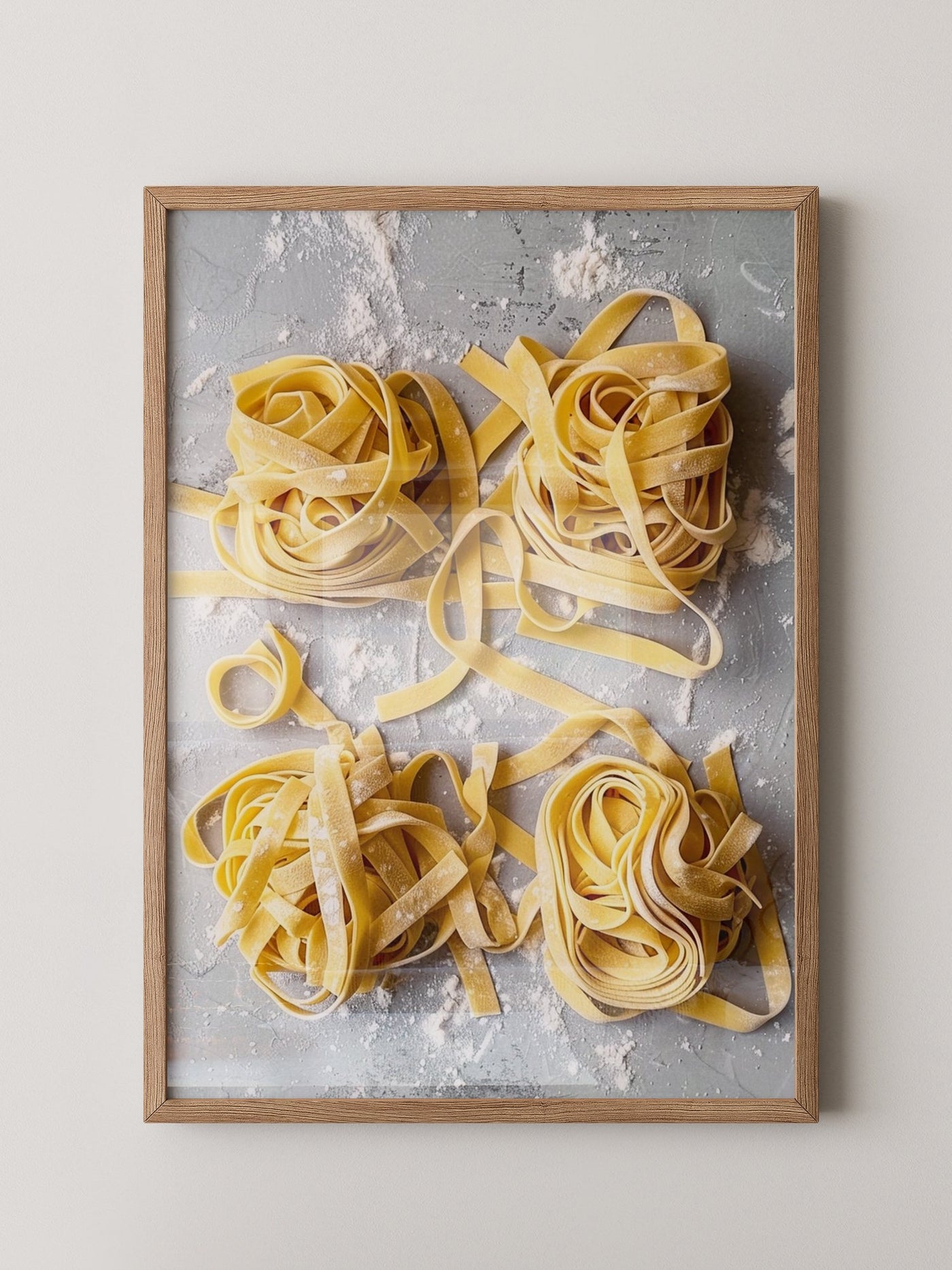 Tagliatelle Teig Nester Draufsicht