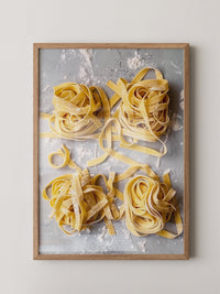 Tagliatelle Teig Nester Draufsicht
