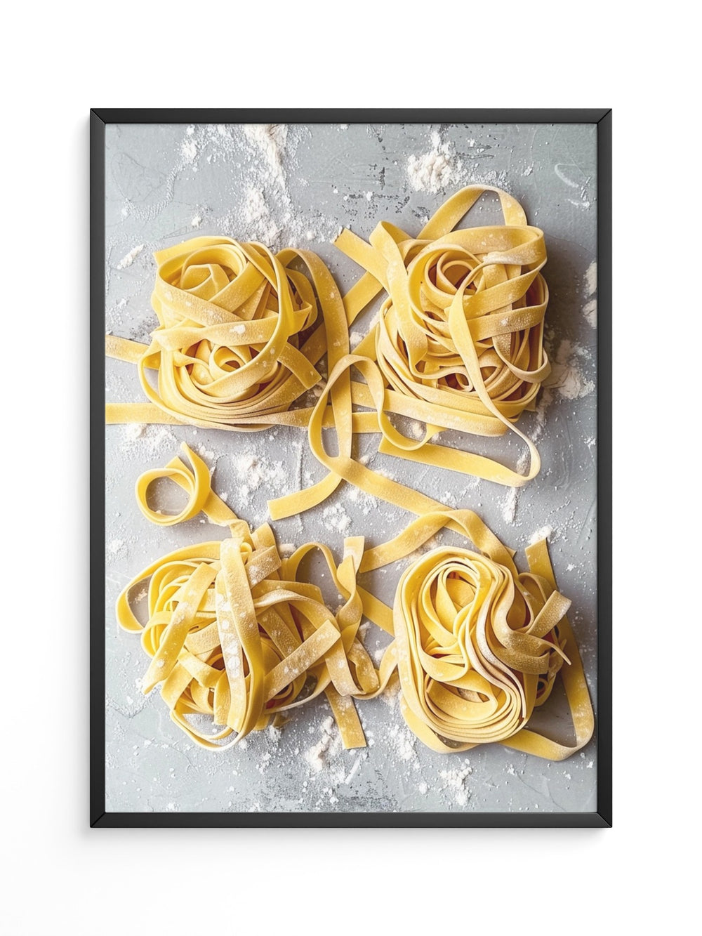 Tagliatelle Teig Nester Draufsicht