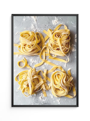 Tagliatelle Teig Nester Draufsicht
