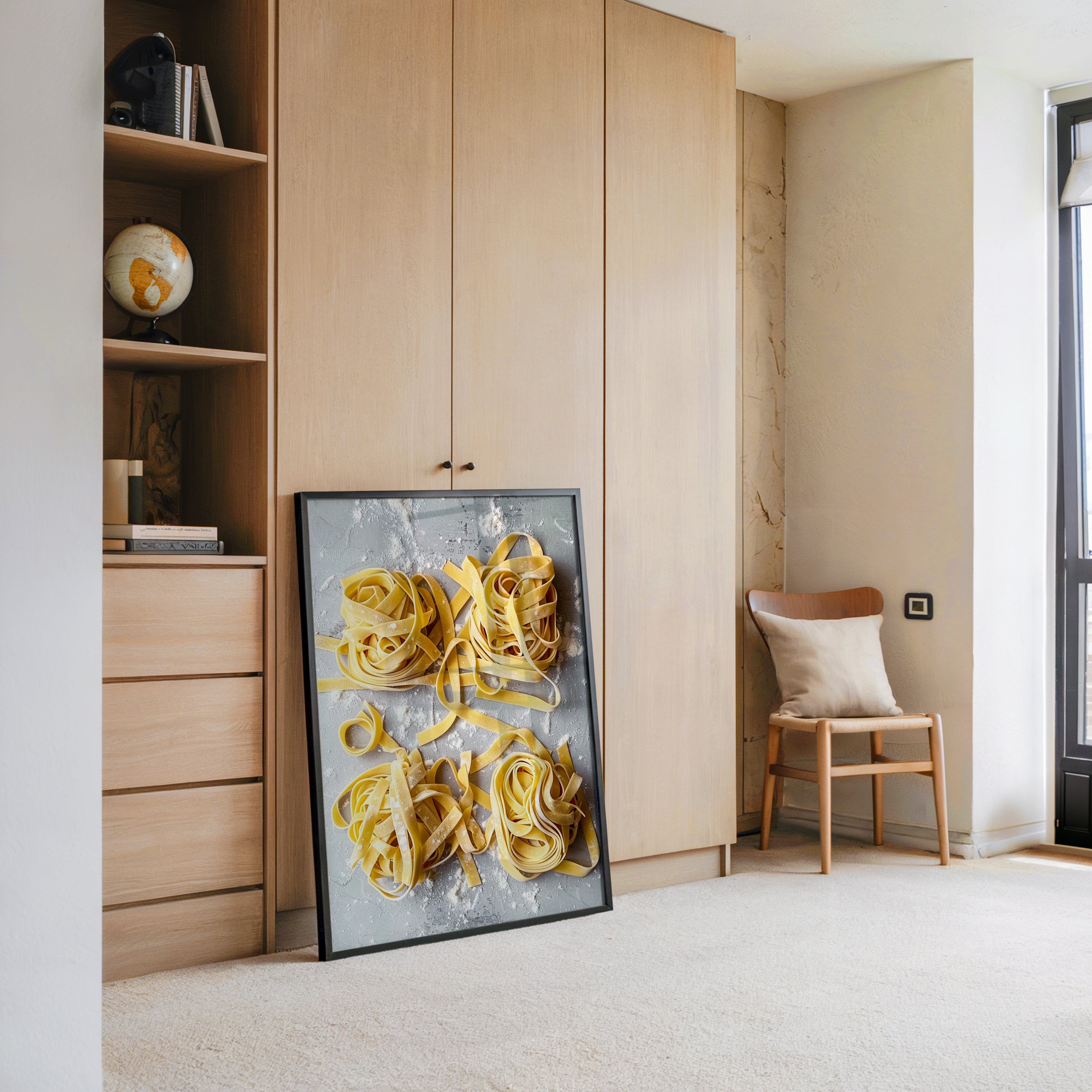 Tagliatelle Teig Nester Draufsicht