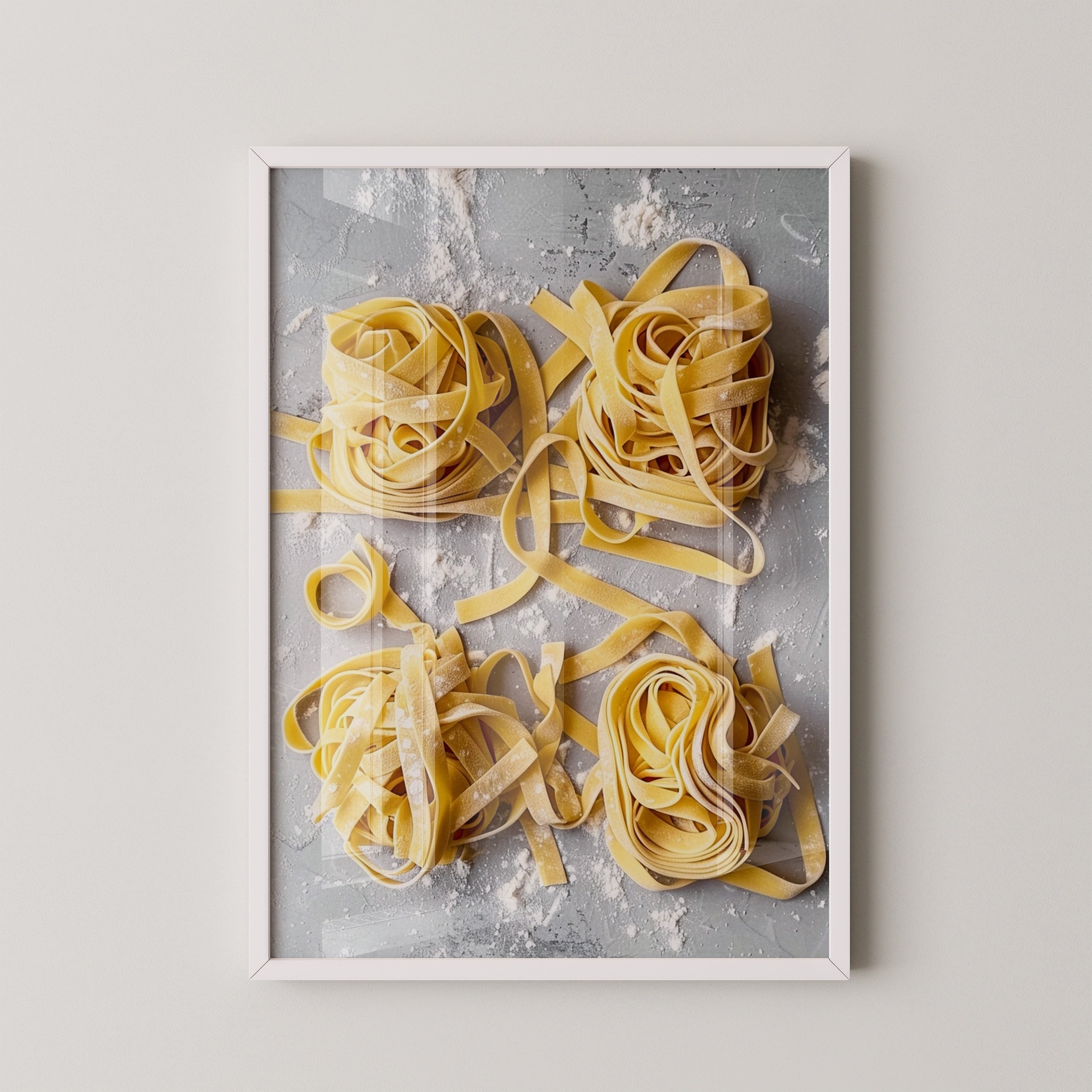 Tagliatelle Teig Nester Draufsicht