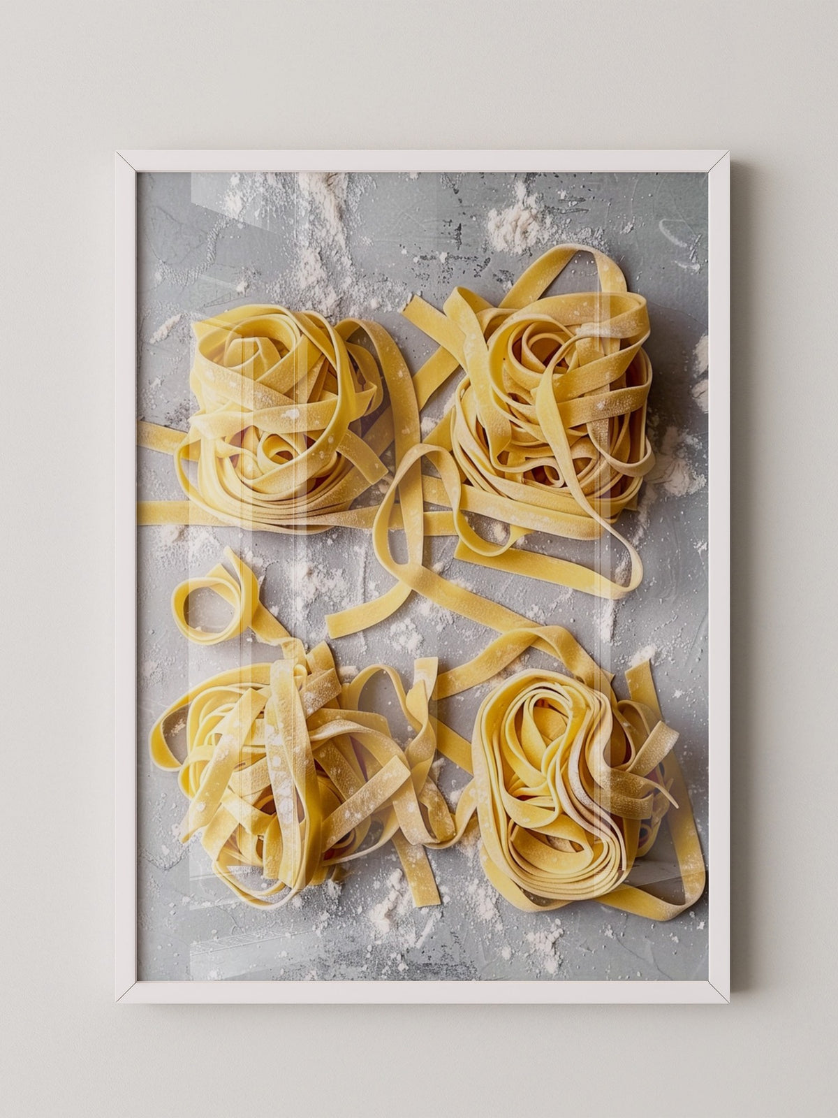 Tagliatelle Teig Nester Draufsicht