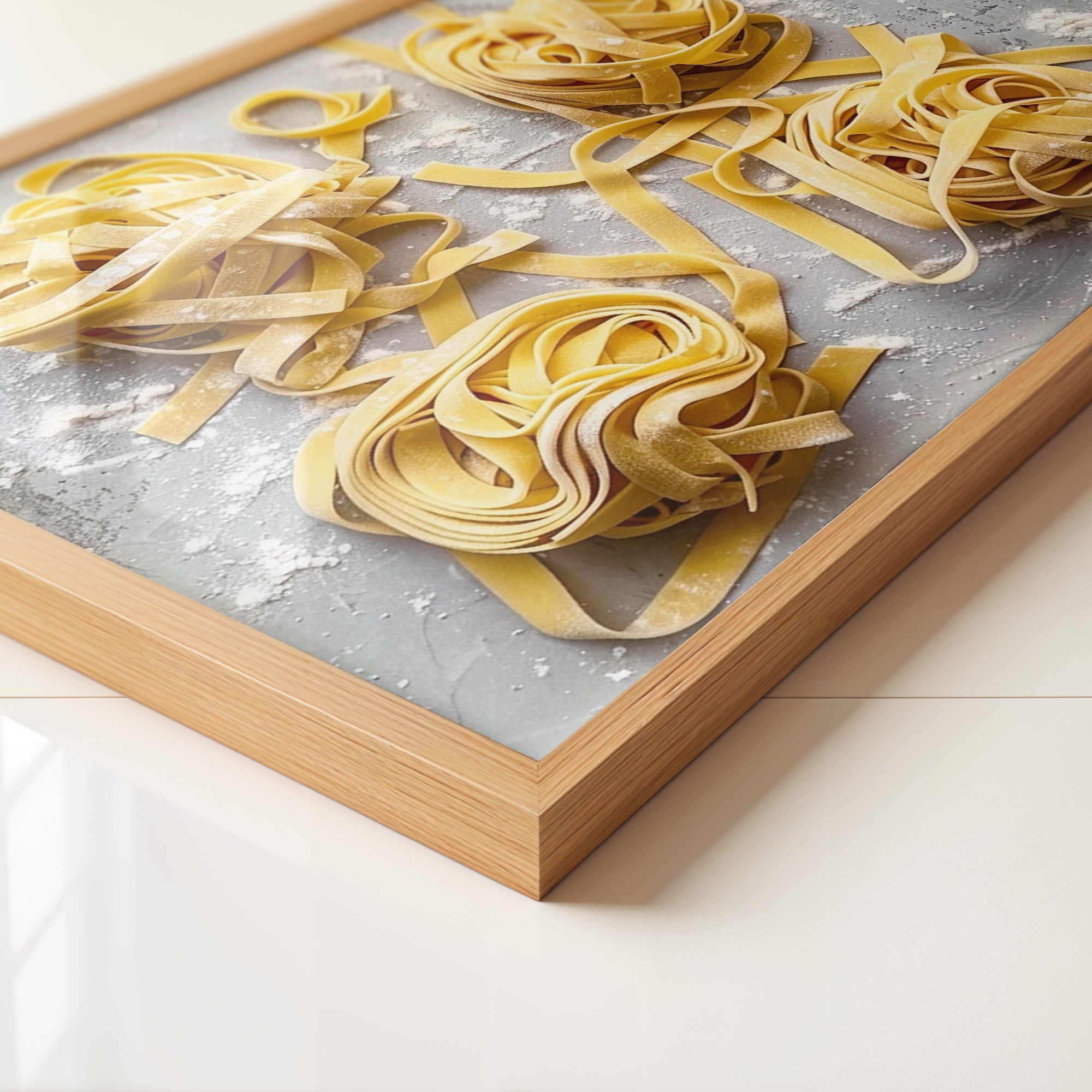 Tagliatelle Teig Nester Draufsicht