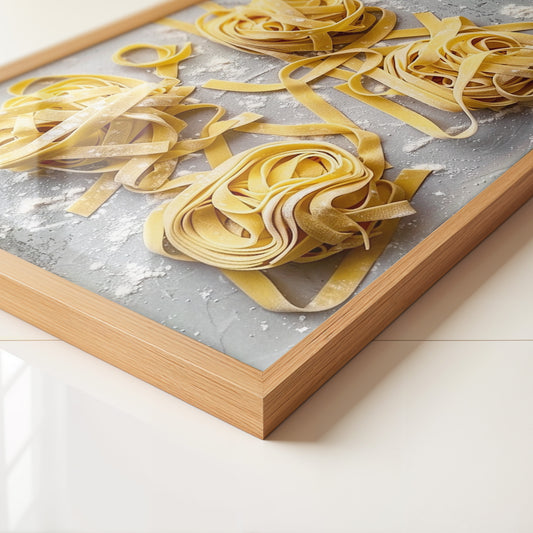 Tagliatelle Teig Nester Draufsicht