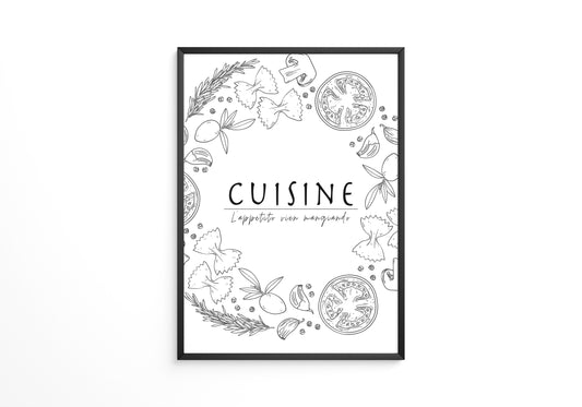 Küchenzutaten Skizze minimalistisch