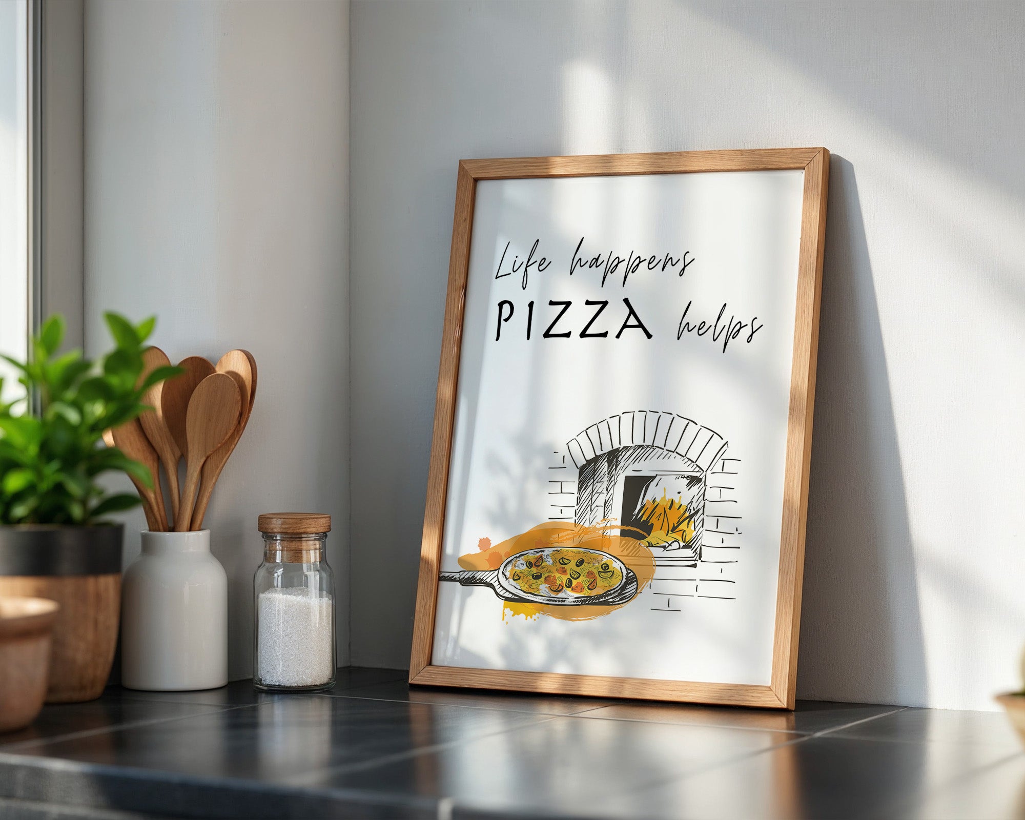 Pizzaofen Skizze warm