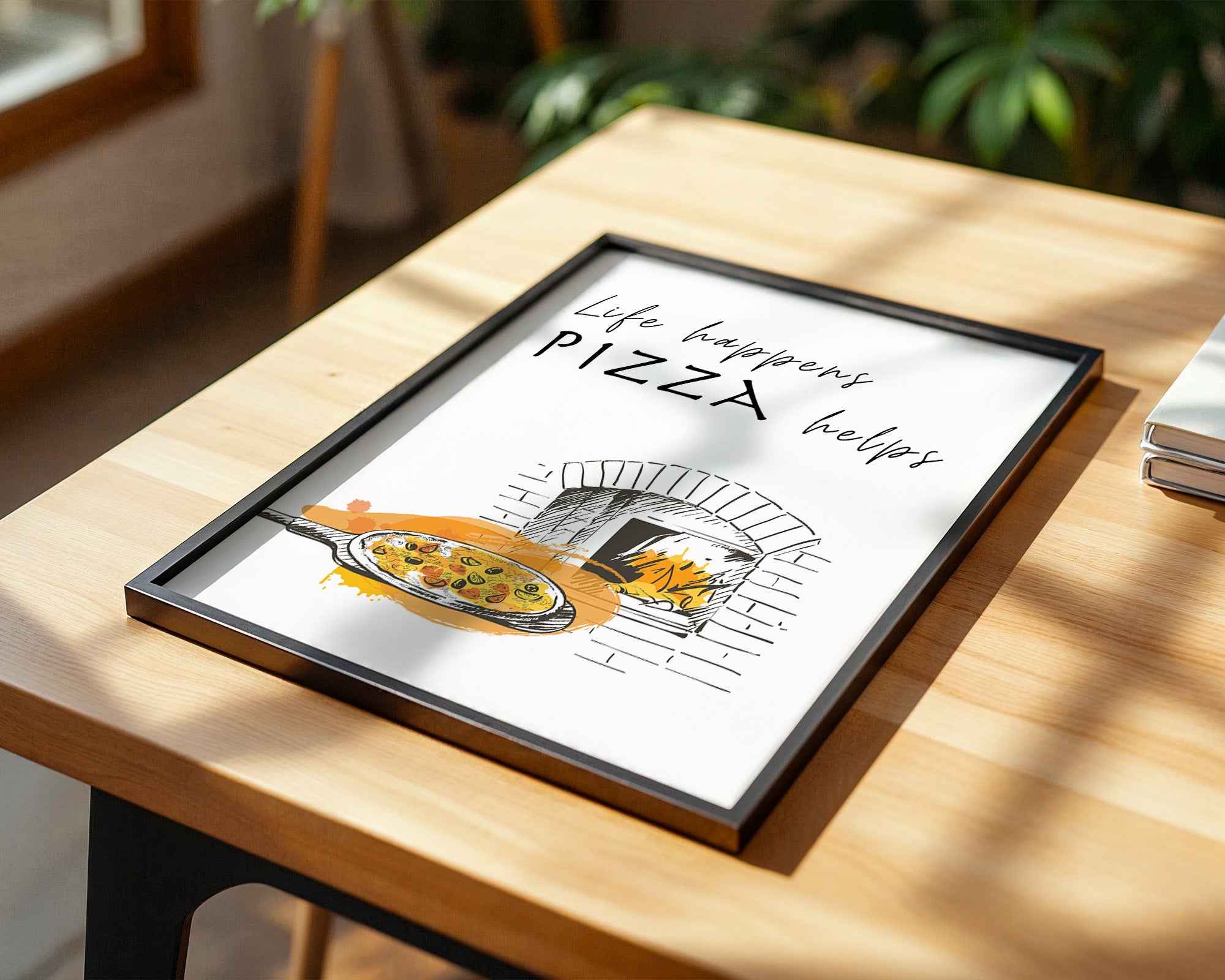 Pizzaofen Skizze warm