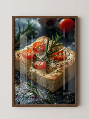 Focaccia Tomaten Rosmarin Rustikal
