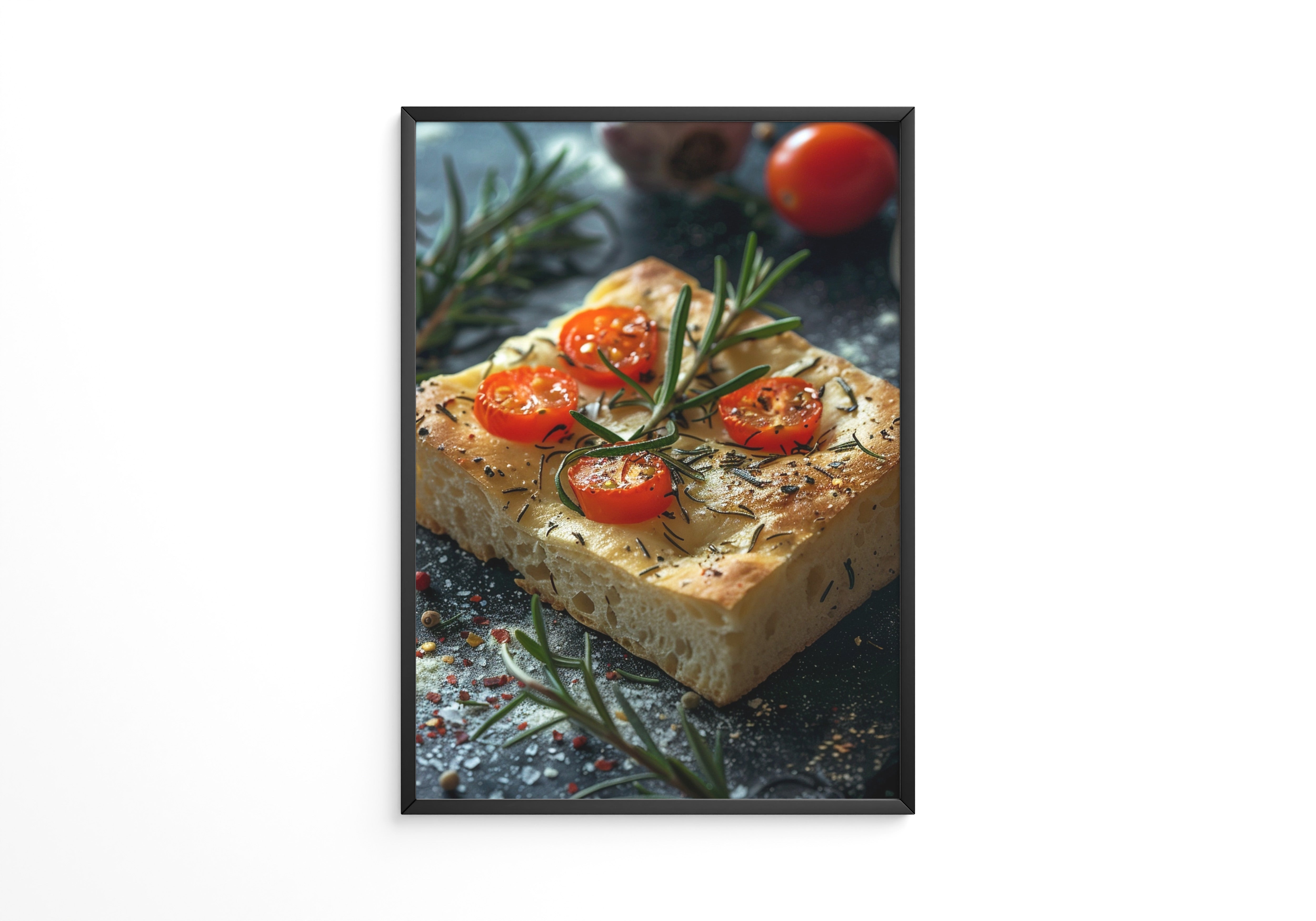 Focaccia Tomaten Rosmarin Rustikal