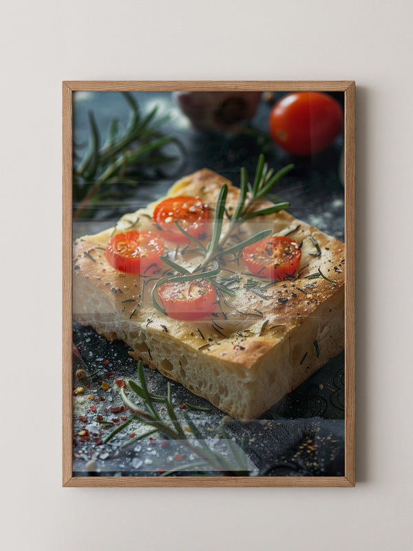 Focaccia Tomaten Rosmarin Rustikal