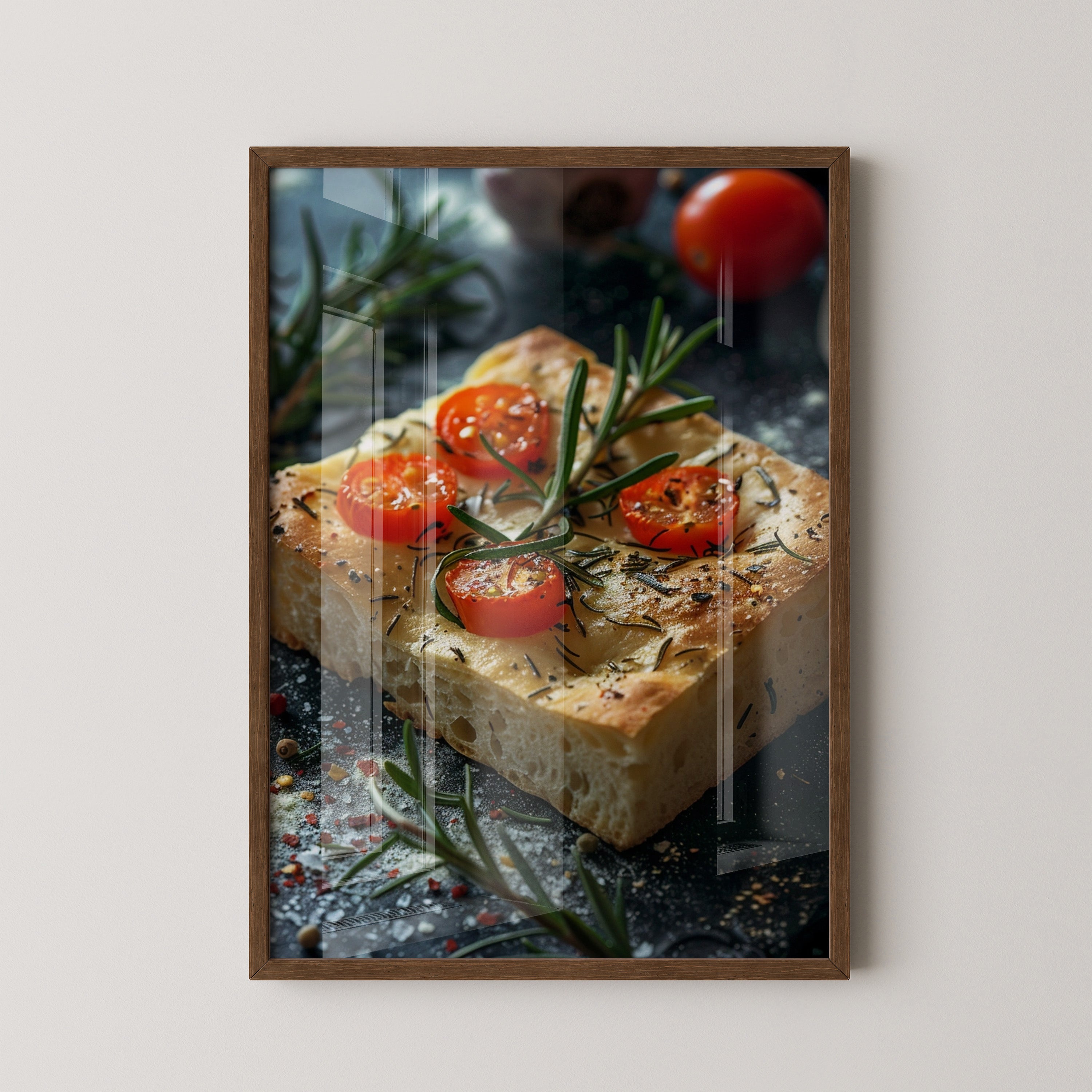 Focaccia Tomaten Rosmarin Rustikal