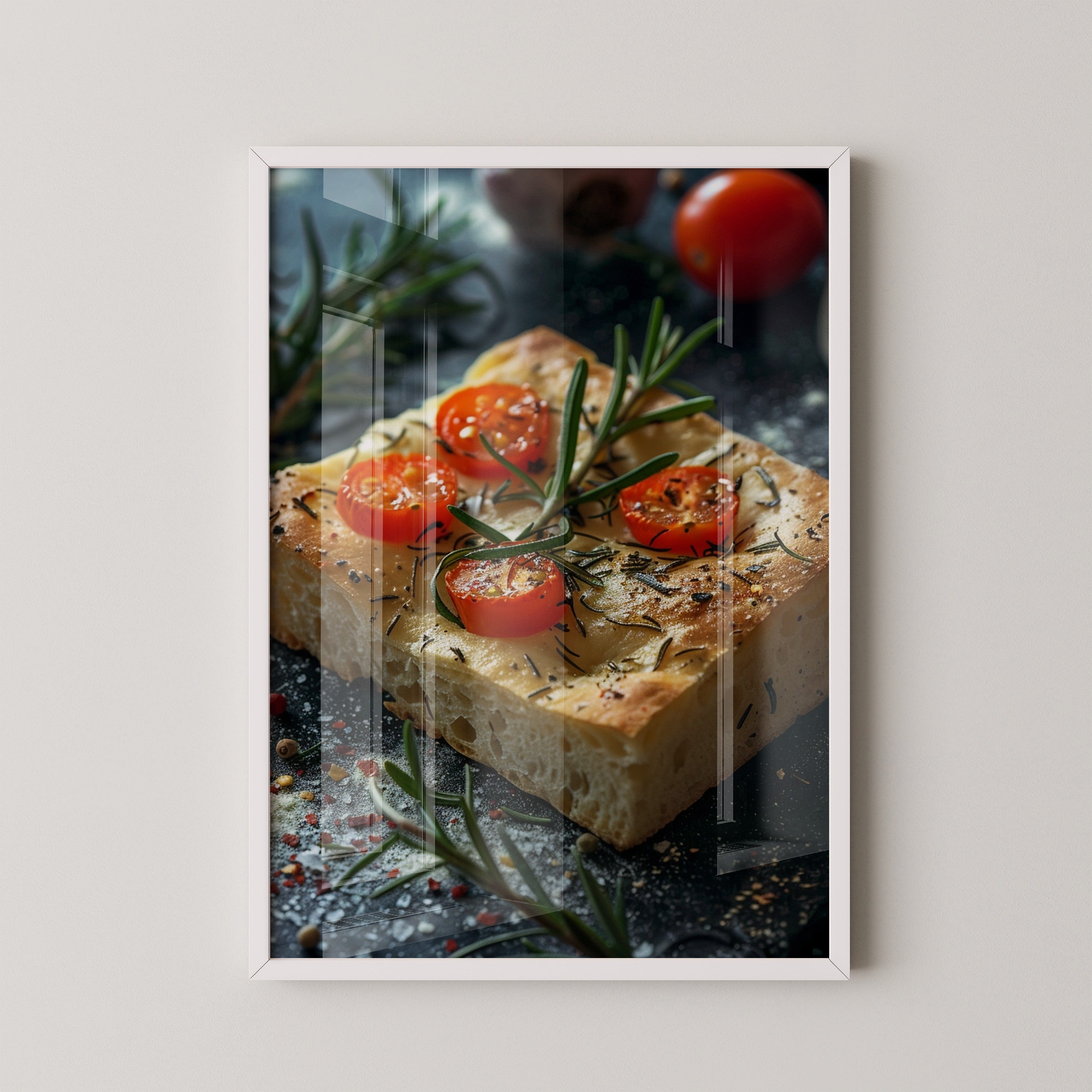 Focaccia Tomaten Rosmarin Rustikal