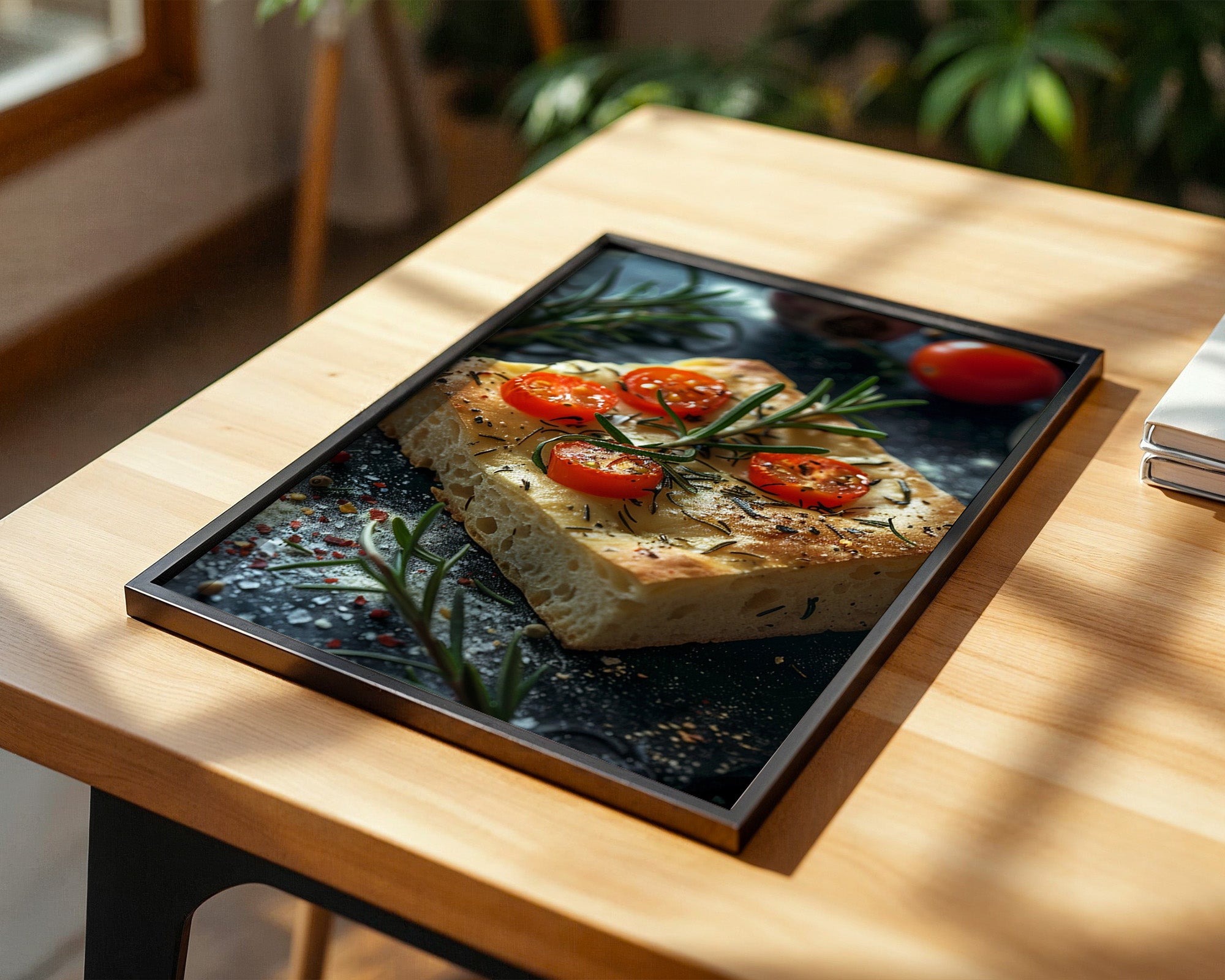 Focaccia Tomaten Rosmarin Rustikal